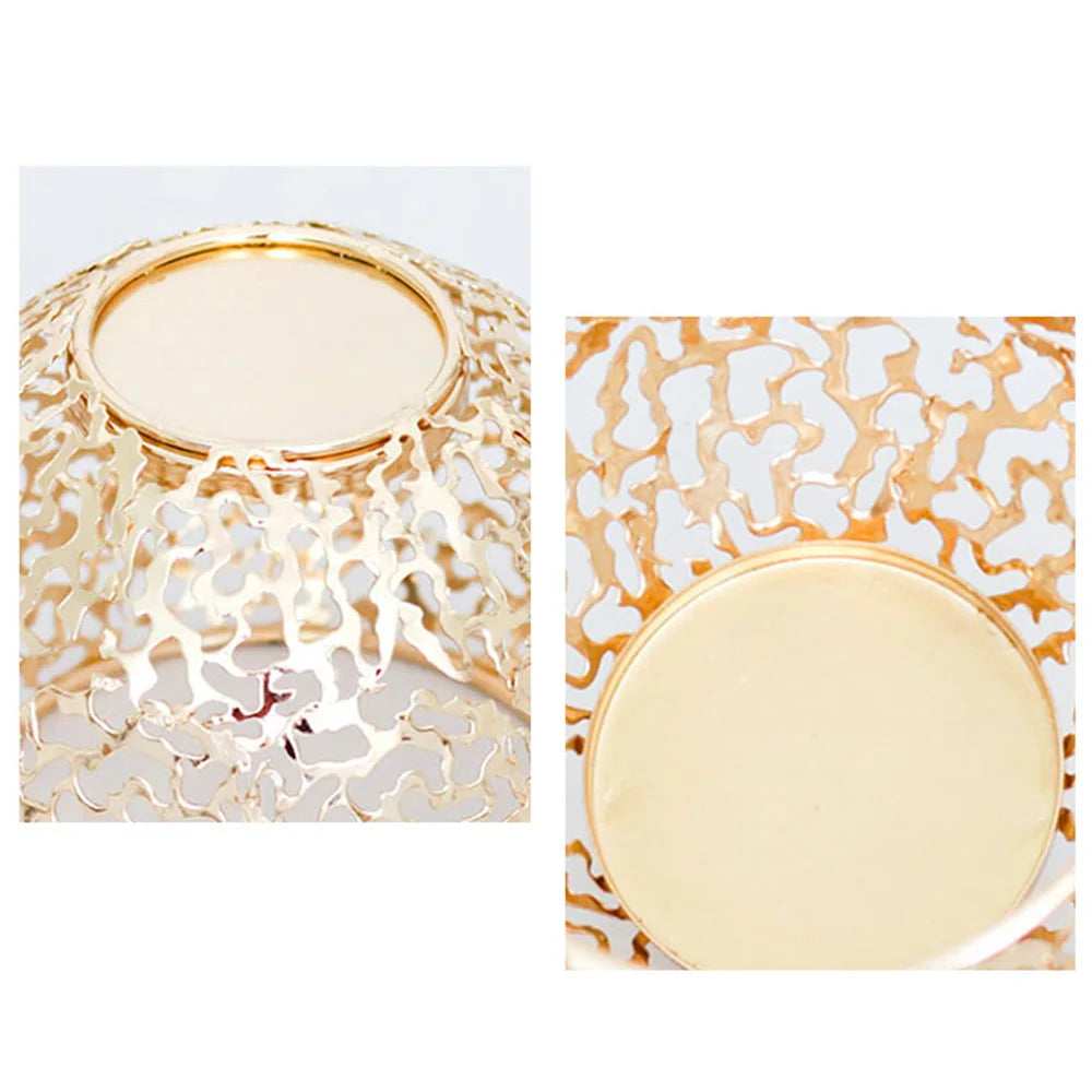 Retro Hollow Metal Candle Holder – Warm Glow Tealight Lantern