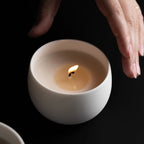 Minimalist Ceramic Candle Cup - Modern Home Accent