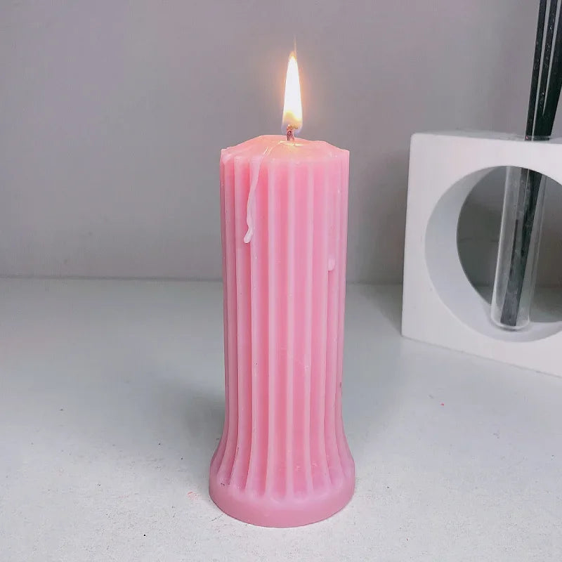 Roman Pillar Soy Scented Candle – Handmade