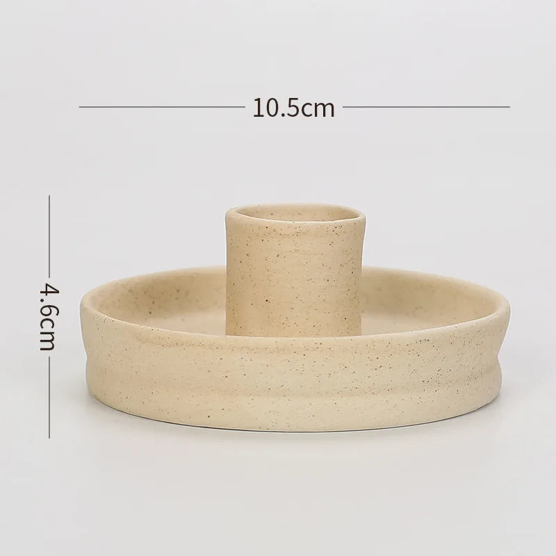 Nordic Ceramic Aromatherapy Candle Stand – Minimalist Bowl Design for Calm & Cozy Home Atmosphere