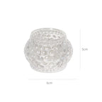 Nordic Pumpkin Glass Candle Holder - Tealight Accent for Home and Bar