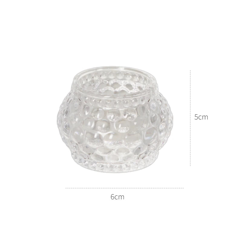 Nordic Pumpkin Glass Candle Holder - Tealight Accent for Home and Bar