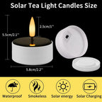 Solar Glow Rechargeable LED Tealight Set