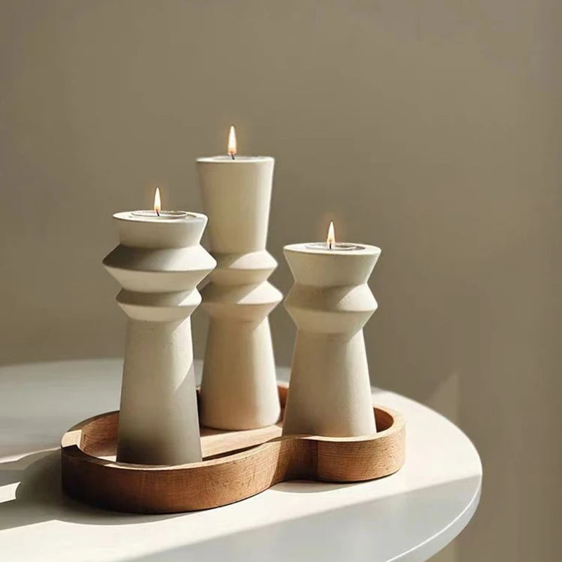 Nordic Ceramic Art Candle Stand – Elegant Décor for Home and Celebrations