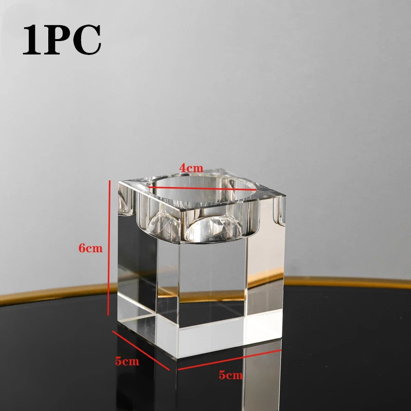 K9 Crystal Tealight Candle Holder - Romantic Modern Table Decor
