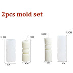 Roman Stripe Pillar Candle Mold – DIY Silicone Candle Tool