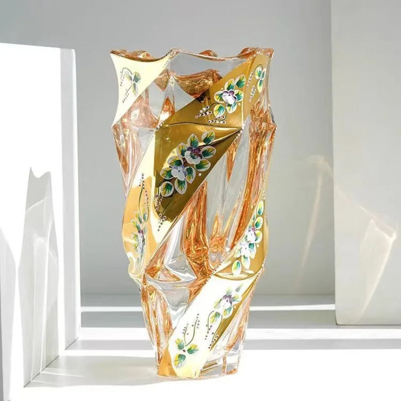 Aurora Crystal Glass Vase