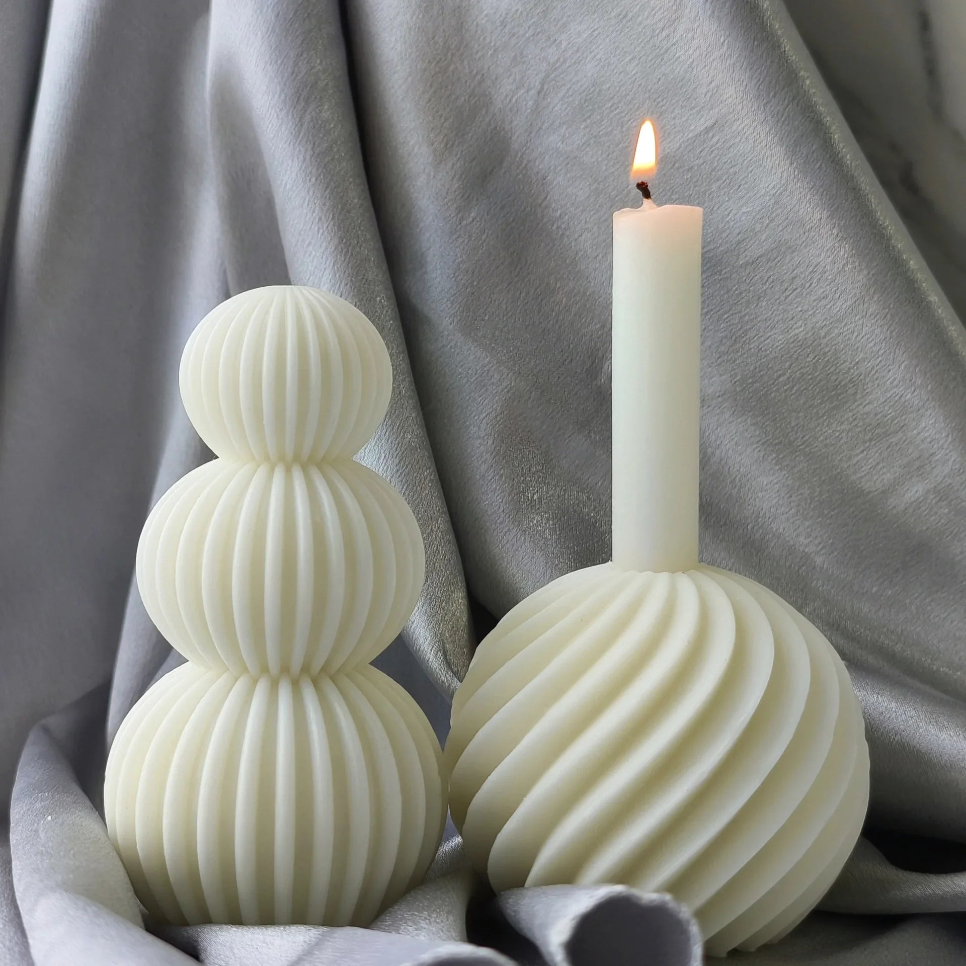 Twisted Sculpture Silicone Candle Mold – Artistic DIY Candle Making