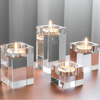 K9 Crystal Tealight Candle Holder - Romantic Modern Table Decor