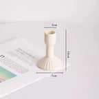 Modern Cream Ceramic Candlestick - Luxury Decorative Accent for Living Spaces