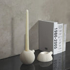 White Ceramic Candle Holder