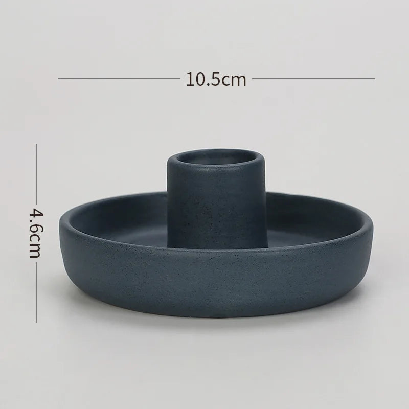 Nordic Ceramic Aromatherapy Candle Stand – Minimalist Bowl Design for Calm & Cozy Home Atmosphere