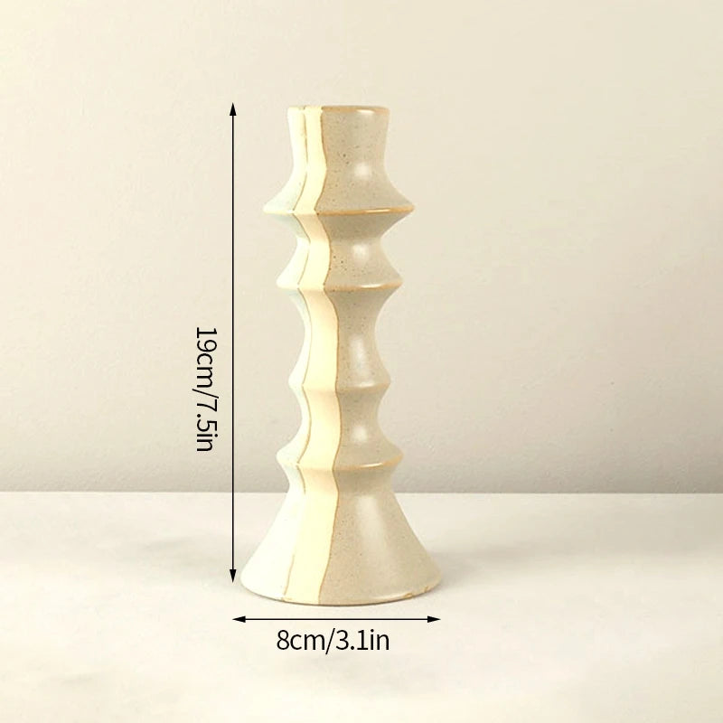 Nordic Ceramic Candlestick - Elegant Home and Wedding Decor