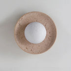 Wabi-Sabi Stone Circle Wall Light