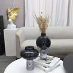 Smoked Glass Marble Vase