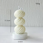 Nordic Wave Scented Candle – Elegant Striped Sphere