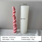 Twist Spiral Candle Mold – Silicone DIY Candle Making Form