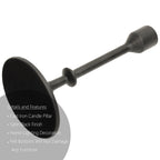 Black Cast Iron Taper Candle Holder Set