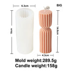 Spiral Cylinder Candle Mold – Artistic Silicone Candle Casting Tool