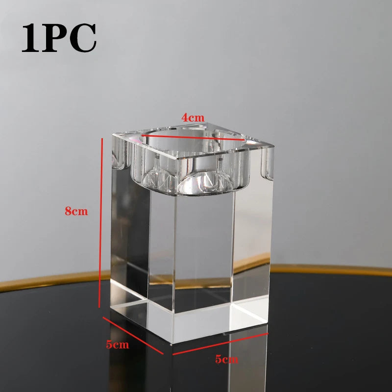 K9 Crystal Tealight Candle Holder - Romantic Modern Table Decor