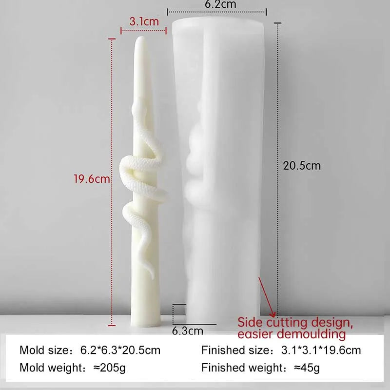 Twist Spiral Candle Mold – Silicone DIY Candle Making Form