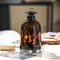 Amber Leopard Glass Vase
