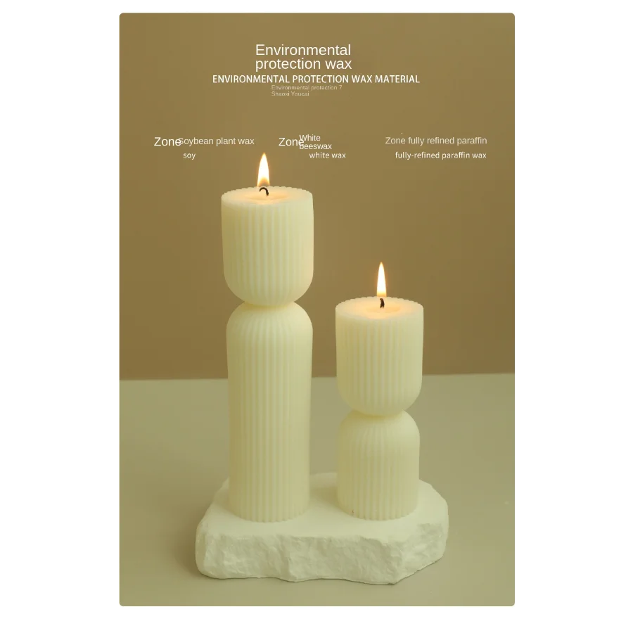 Nordic Geometric Aromatherapy Candle – Handmade Soy Wax