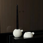 White Ceramic Candle Holder