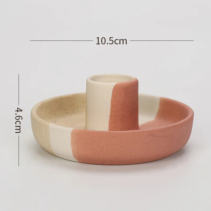 Nordic Ceramic Aromatherapy Candle Stand – Minimalist Bowl Design for Calm & Cozy Home Atmosphere