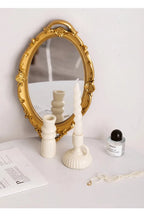 Modern Cream Ceramic Candlestick - Luxury Decorative Accent for Living Spaces