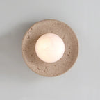 Wabi-Sabi Stone Circle Wall Light