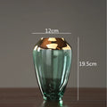 Emerald Aura Glass Vase