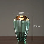 Emerald Aura Glass Vase