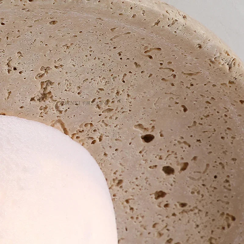 Wabi-Sabi Stone Circle Wall Light