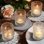 Set of 36 Clear Glass Votive Candle Holders - Tealight Holders for Weddings and Home