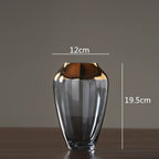 Emerald Aura Glass Vase