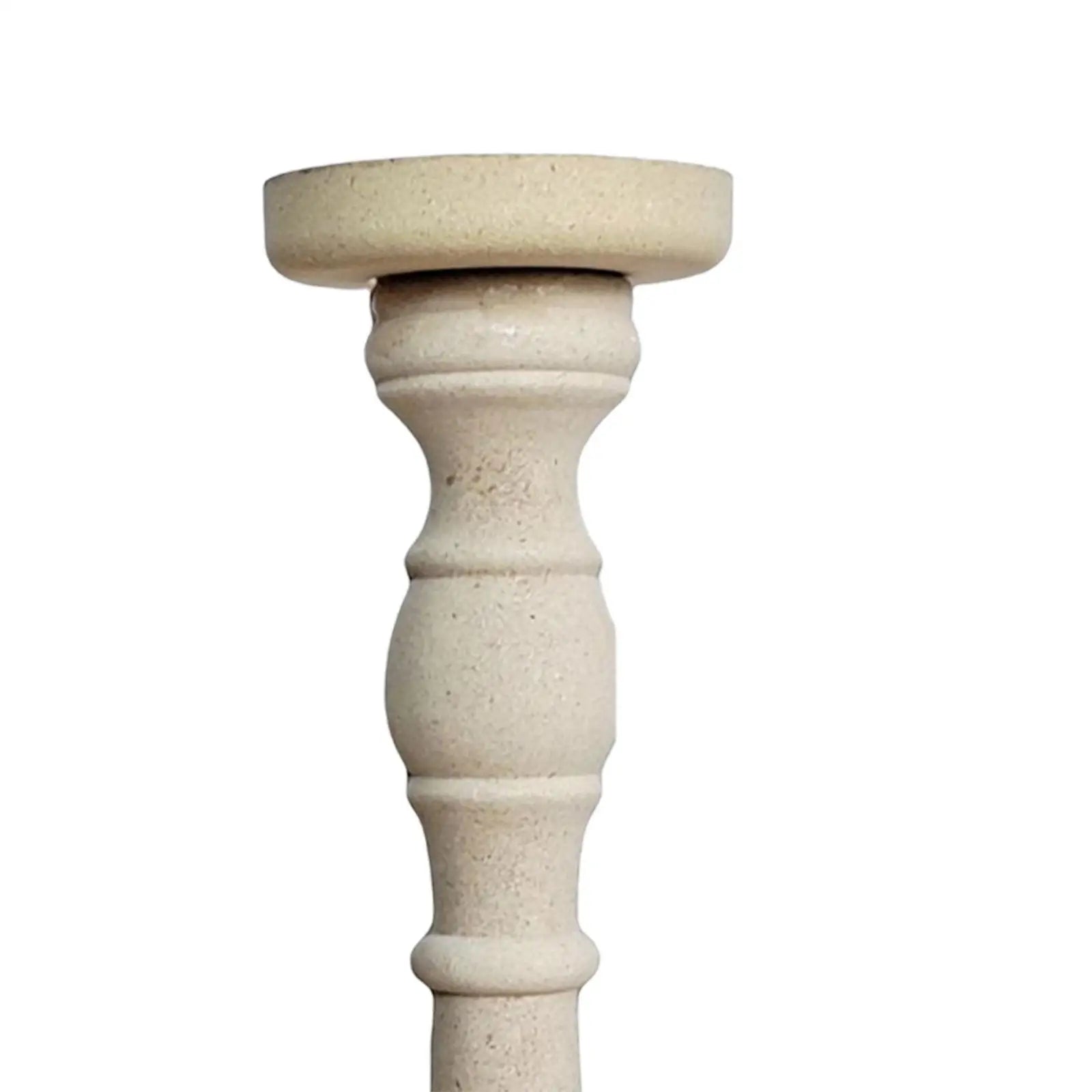 Wooden Candlestick Holder - Rustic Pillar Stand for Weddings and Home