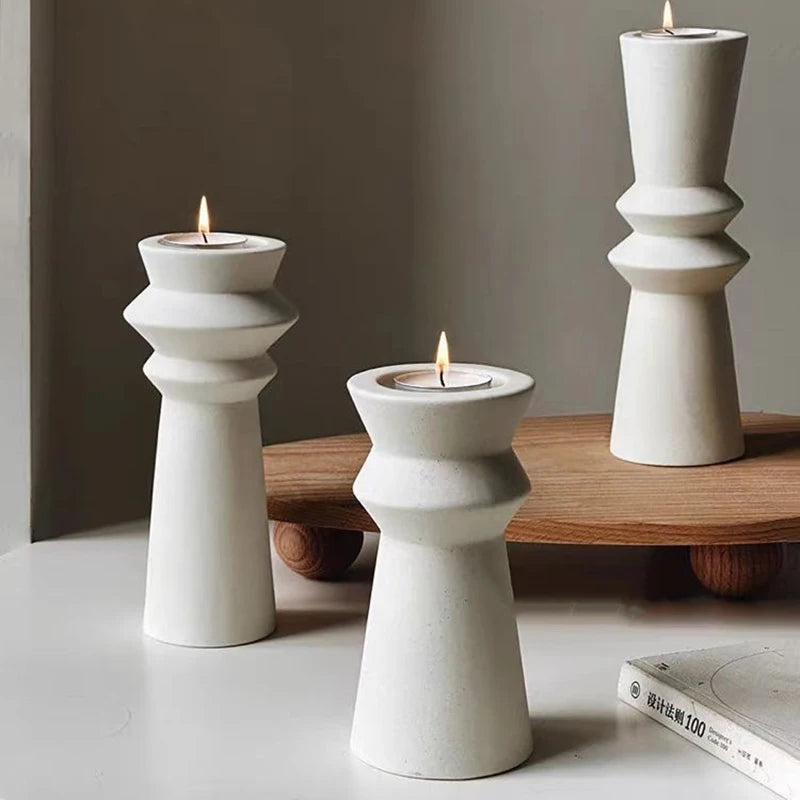 Nordic Ceramic Art Candle Stand – Elegant Décor for Home and Celebrations