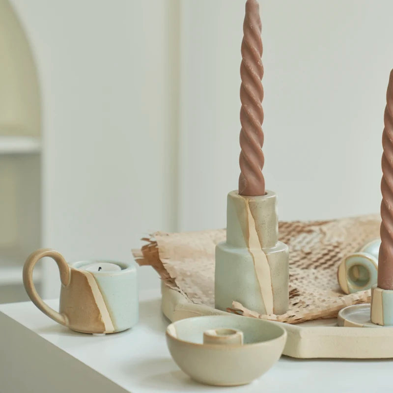 Nordic Ceramic Candlestick - Elegant Home and Wedding Decor