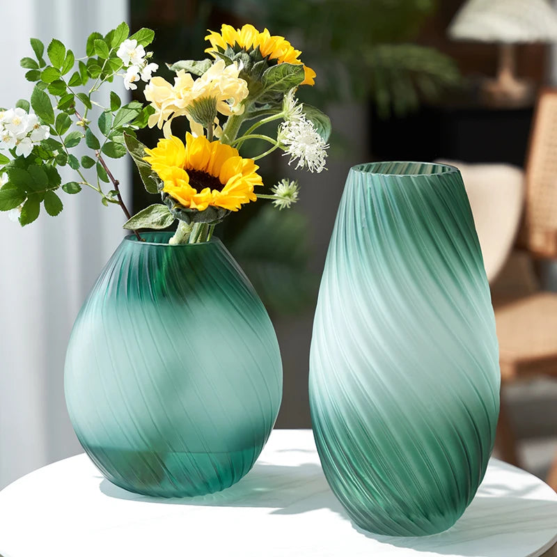 Nordic Frosted Glass Vase