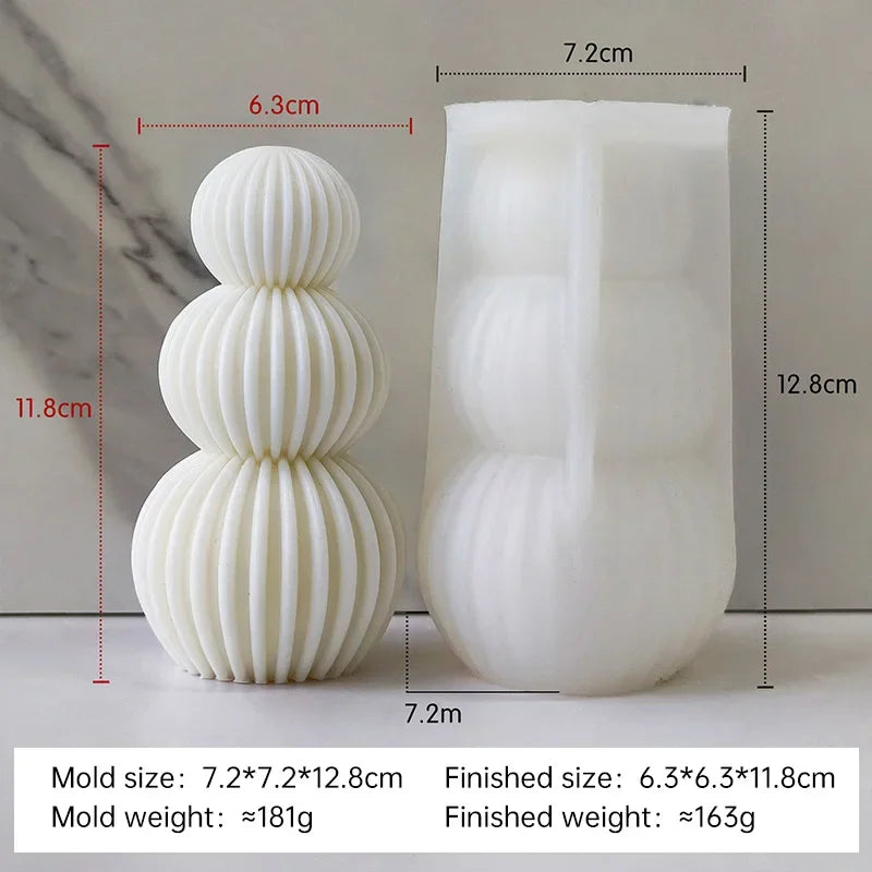 Twisted Sculpture Silicone Candle Mold – Artistic DIY Candle Making