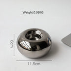 Nordic White Ceramic Candlestick Holder - Elegant Pillar Stand for Home