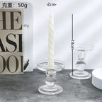 French Retro Spiral Scented Candle – Elegant Long Pole Candle