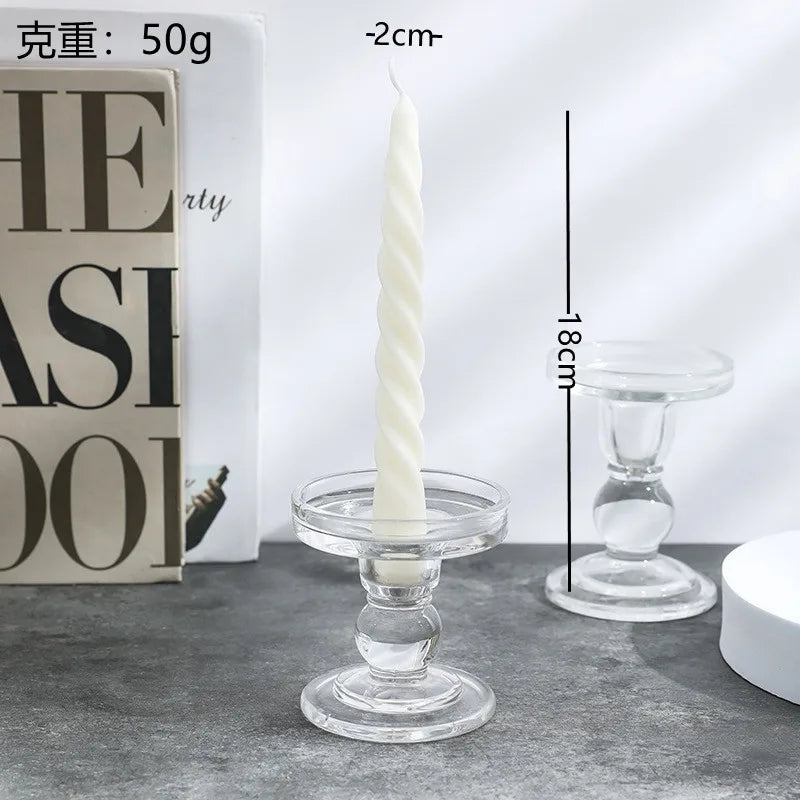 French Retro Spiral Scented Candle – Elegant Long Pole Candle