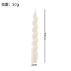 French Retro Spiral Scented Candle – Elegant Long Pole Candle