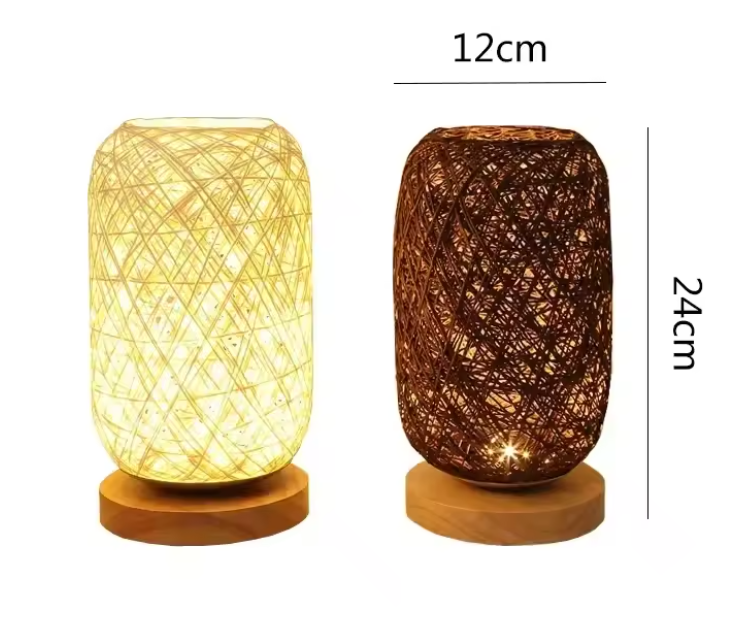 Rattan Glow Table Lamp