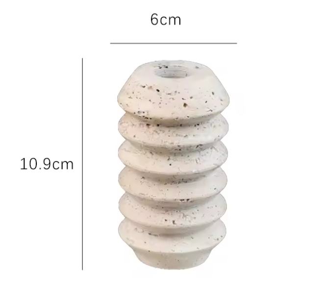 Travertine Stone Candlestick