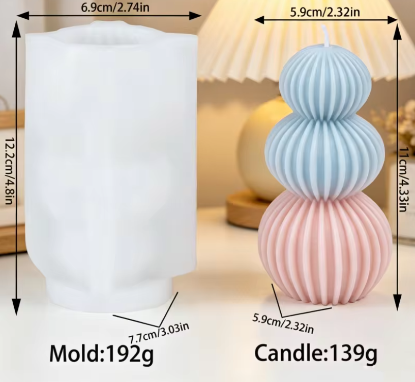 Twisted Sculpture Candle Mold