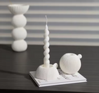 White Ceramic Candle Holder