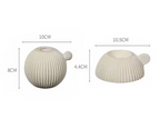 White Ceramic Candle Holder